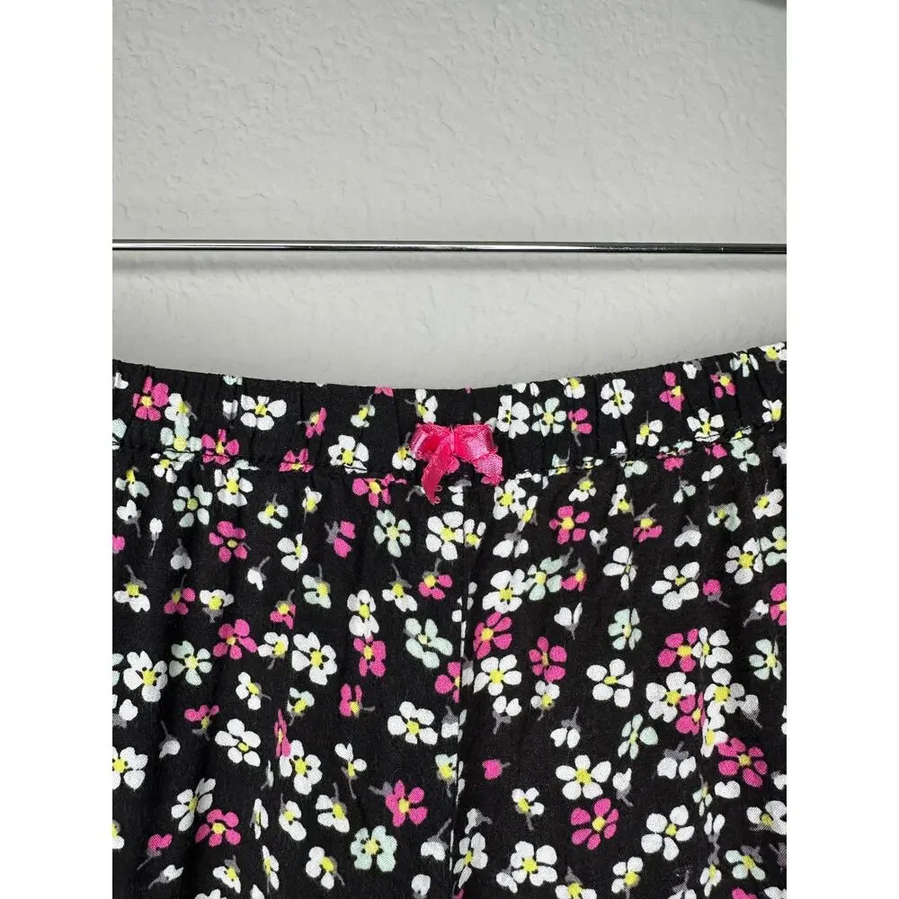 KENSIE Lace Floral Bow Pintucked Lounge Sleep Shorts Women’s Size XS